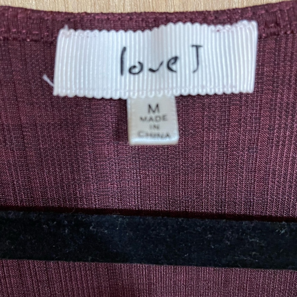 #7- LOVE T-purple button down blouse - Picture 3 of 3